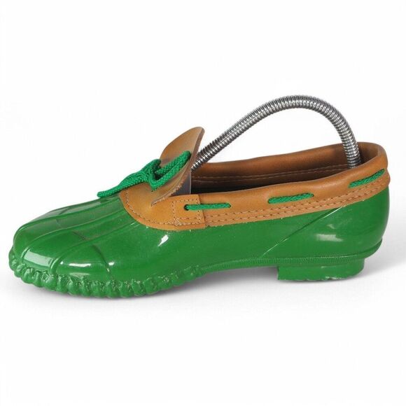 Unbranded Made in USA Waterproof Classic Low Duck Boots Green / Brown Women's 9 - Picture 6 of 11